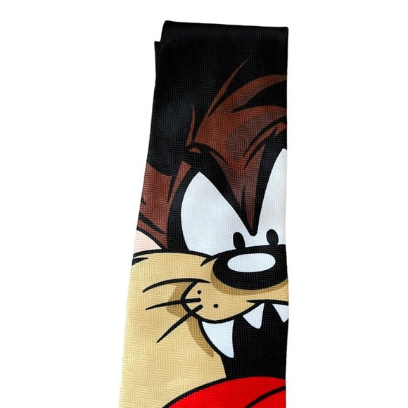 Vintage TAZ Looney Tunes Necktie Retro Stamp Collection 1997 - Picture 2 of 6